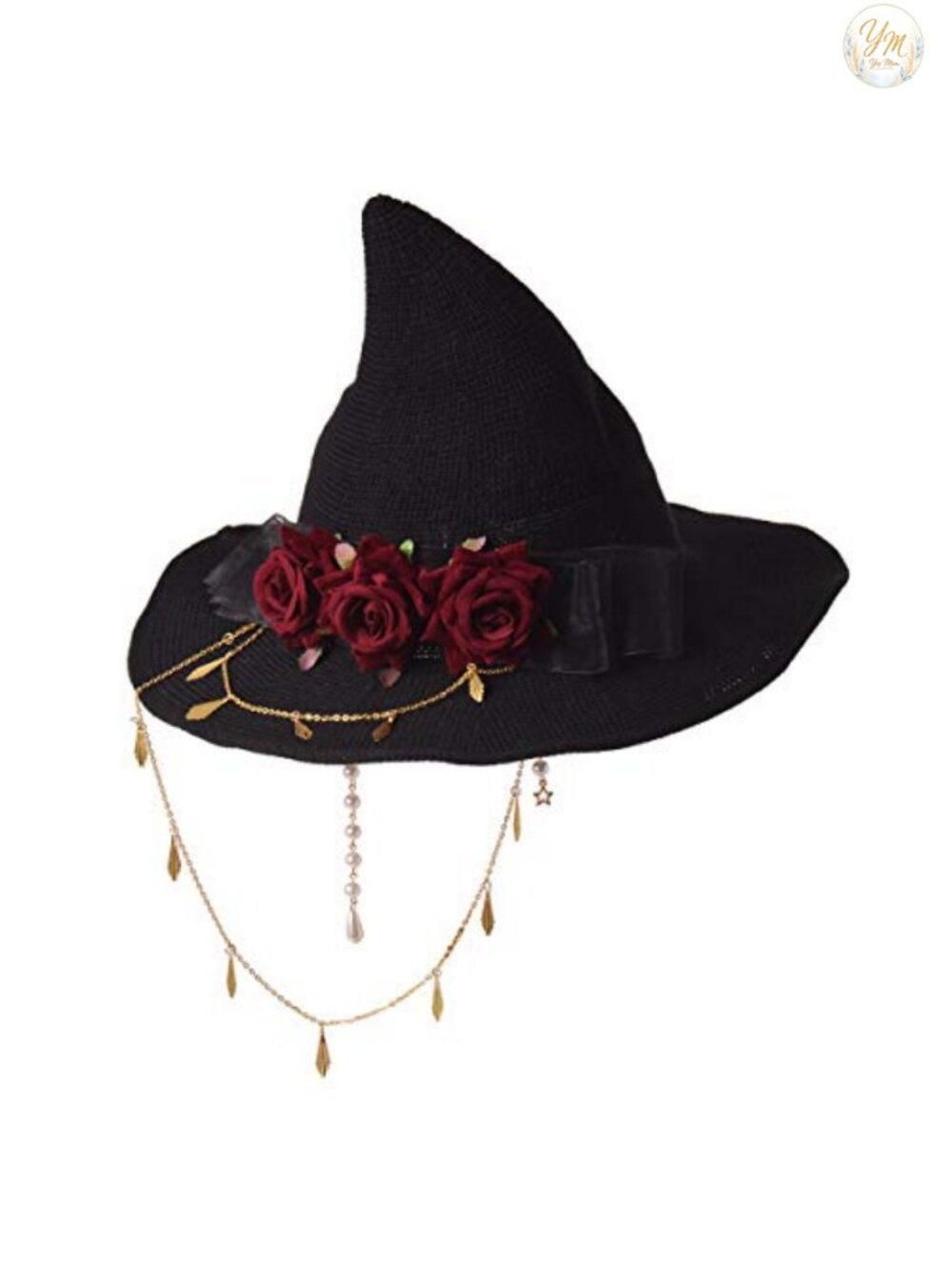 Felt Wool Knitted Witch Hat Wide Brim Wizard Cap Adult Costume Headwear